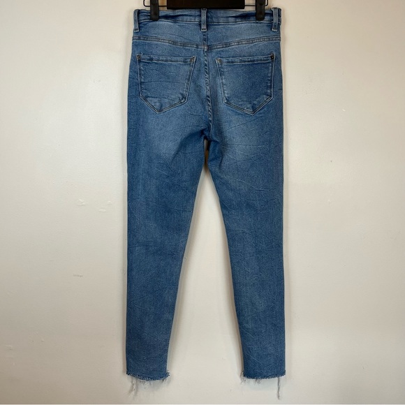 Kensie Jeans Vintage Luxe High Rise Skinny Raw Hem Distressed Jeans Size 4/27 - Picture 5 of 12